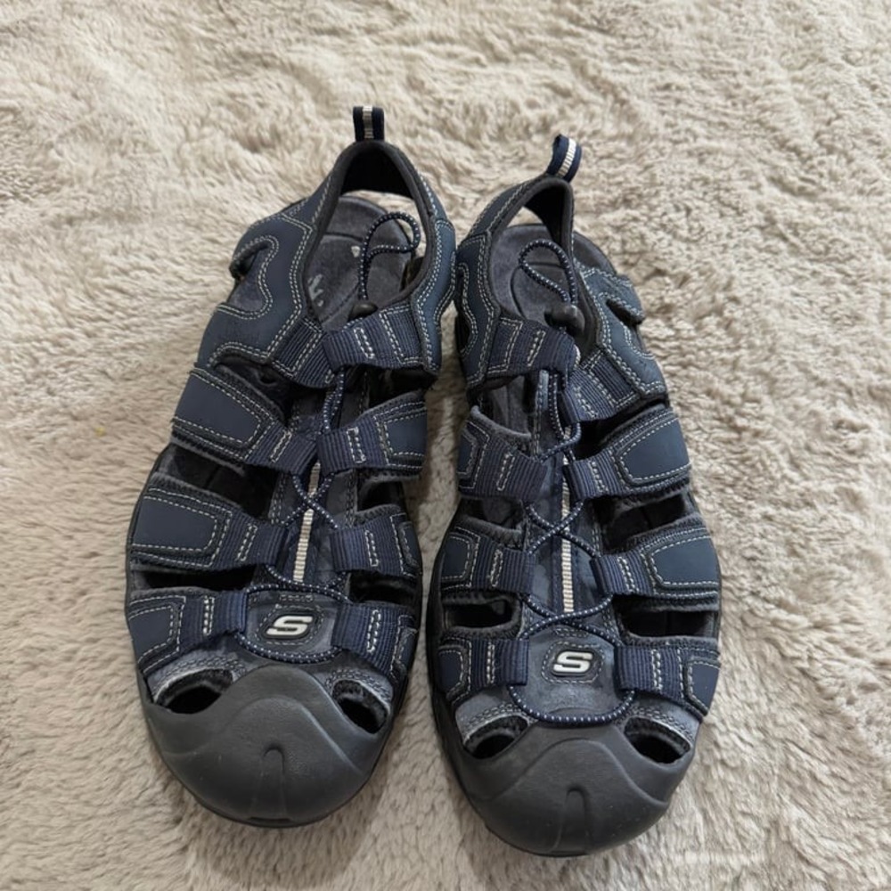 Skechers‎ Bon Voyage 50230 Navy Sport Sandals Men Size 8 Outdoor
